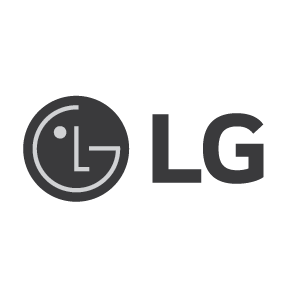 LG logo svartvit