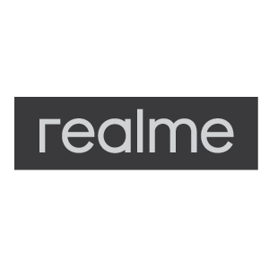 Realme logo svartvit