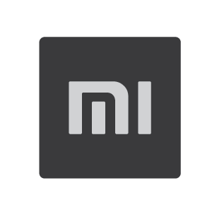 Xiaomi logo svartvit